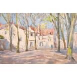 Llewellyn Frederick Menzies-Jones (1889- 1971) British, 'French Square', watercolour, signed, 13"