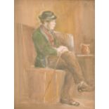 Erskine Nicol (1825-1904) A scene of an elderly gentleman in a tavern, watercolour,