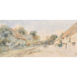 Leyton Forbes (act. 1900-1925) 'The Pedlars Cart', watercolour, signed, 10" x 20".