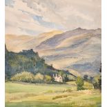 Llewellyn Frederick Menzies-Jones (1889- 1971) British, 'Highlands View' watercolour, inscribed