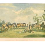 After Sir Alfred Munnings, 'A Summer Evening Cliveden', A colour print, 19" x 23".
