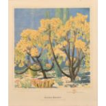 After Gustave Baumann, 'Cholla and Sahuaro', colour print (1995), 19.25" x 17.75".