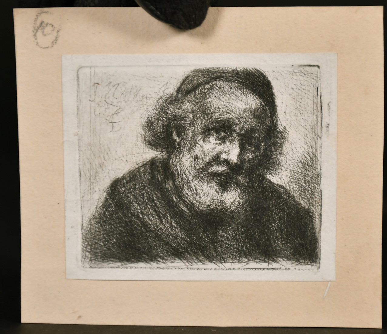 Thomas Worlidge after Rembrandt, engraving, 7" x 6". and two other unidentified etchings the first - Image 5 of 5