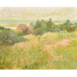 Lionel Bulmer (1919-1992) 'Blithe Heath', oil on board, signed with galley label verso, 20" x 24".