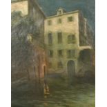 Italian School (early 20th century) A Venetian Backwater, oil on canvas, indistinctly signed l.r.,