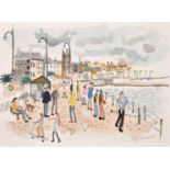 Alan Furneaux (b. 1953) 'Penzance Prominade', watercolour on paper, signed and inscribed verso,