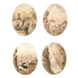 Circle of Alexander Von Humboldt, A set of four watercolours of South American scenes including a