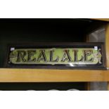 A pub sign 'Real Ale'