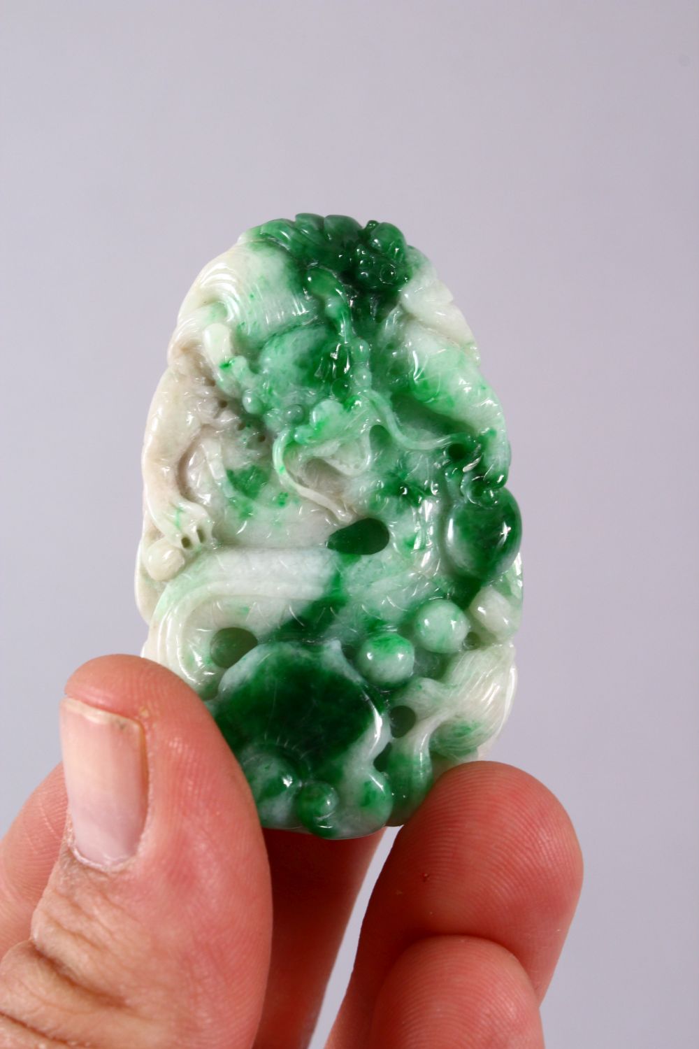 FOUR JADEITE PIECES. - Image 2 of 6