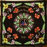 A PALESTINIAN JERUSALEM EMBROIDERED TEXTILE, 92cm square.