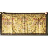 A 17TH CENTURY STYLE WOVEN AND SILK EMBROIDERED TAPESTRY PANEL, Circa 1920s, 3ft x 1ft 6ins.