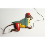 A LEHMANN TIN PLATE AUTOMATAN MONKEY 7ins long