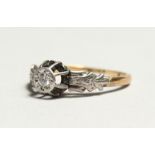 A GOOD 18CT GOLD DIAMOND SET RING