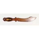 A GOOD PERSIAN INLAID PAPER KNIFE 9.5ins long