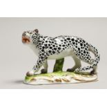 A SAMSON PORCELAIN LEOPARD 4ins long.