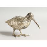 A CONTINENTAL .925 SILVER CURLEW with flapping wings. 6.25ins long.