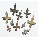 TEN SMALL ROMAN CROSSES