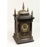 A 19TH CENTURY CONTINENTAL GOTHIC DESIGN CLOCK. 19ins high