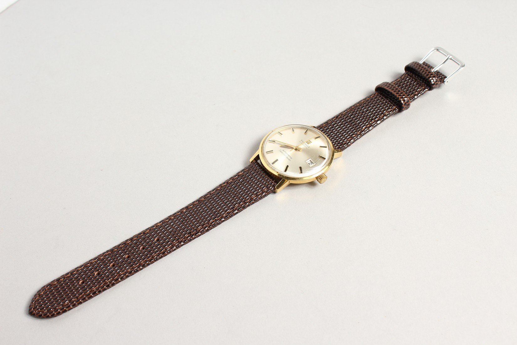 AN 18CT TISSOT SEASTAR AUTO WATCH with leather strap - Image 2 of 4