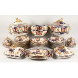 A VERY GOOD 19TH CENTURY PORCELAIN JAPAN PATTERN DINNER SERVICE, possibly COALPORT, comprising; 2