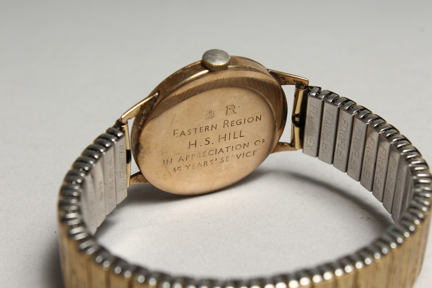 A 9CT GOLD TUDOR ROLEX WRISTWATCH with fixo-flex bracelet. - Image 6 of 6