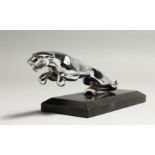 A CHROME JAGUAR MASCOT 7ins long