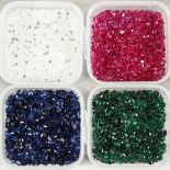 FOUR SMALL BOXES OF SPINEL LOOSE STONES