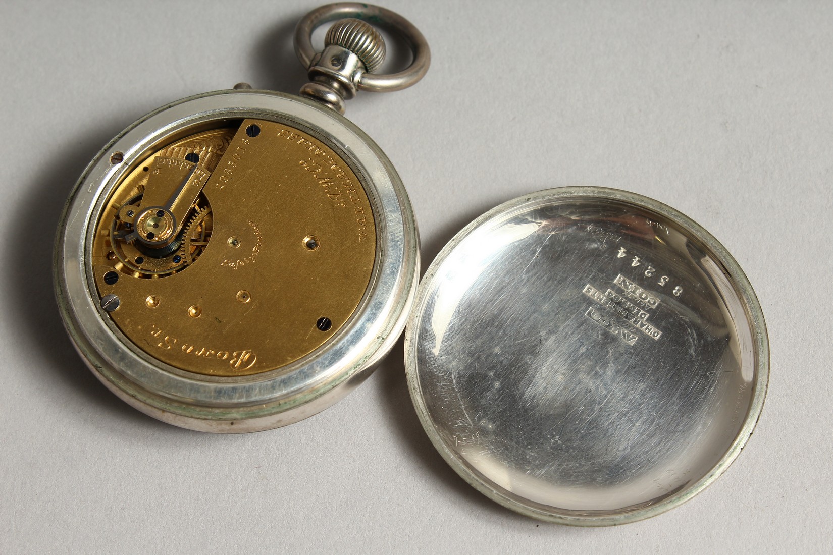 A WALTHAM SILVER POCKET WATCH - Image 4 of 4