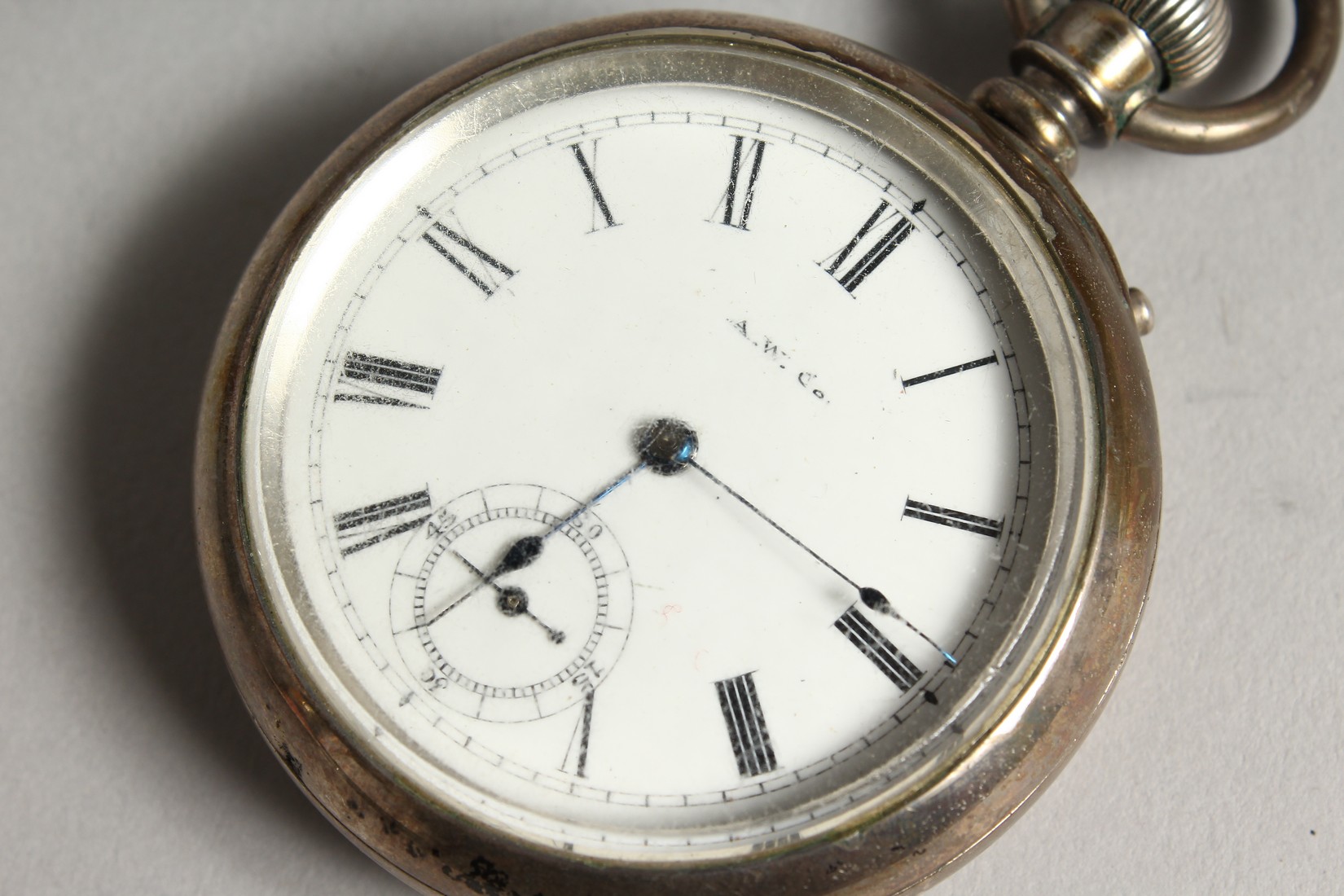 A WALTHAM SILVER POCKET WATCH - Image 2 of 4