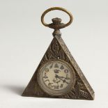 A TRIANGULAR MASONIC POCKET WATCH