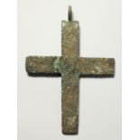 A LARGE METAL ROMAN CROSS. 6ins long