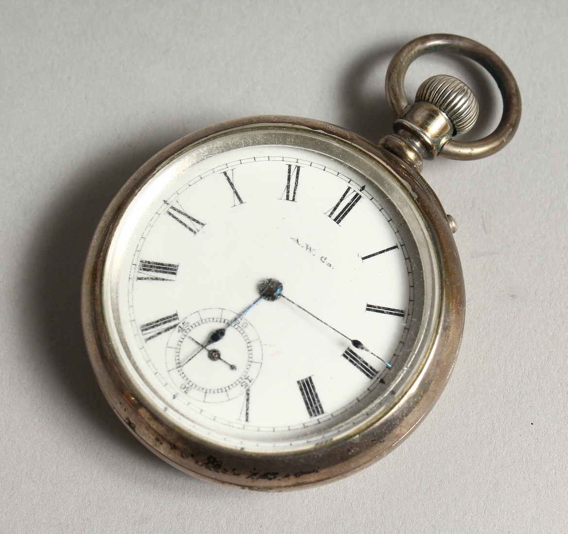 A WALTHAM SILVER POCKET WATCH