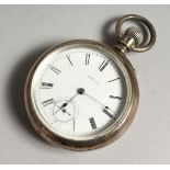 A WALTHAM SILVER POCKET WATCH