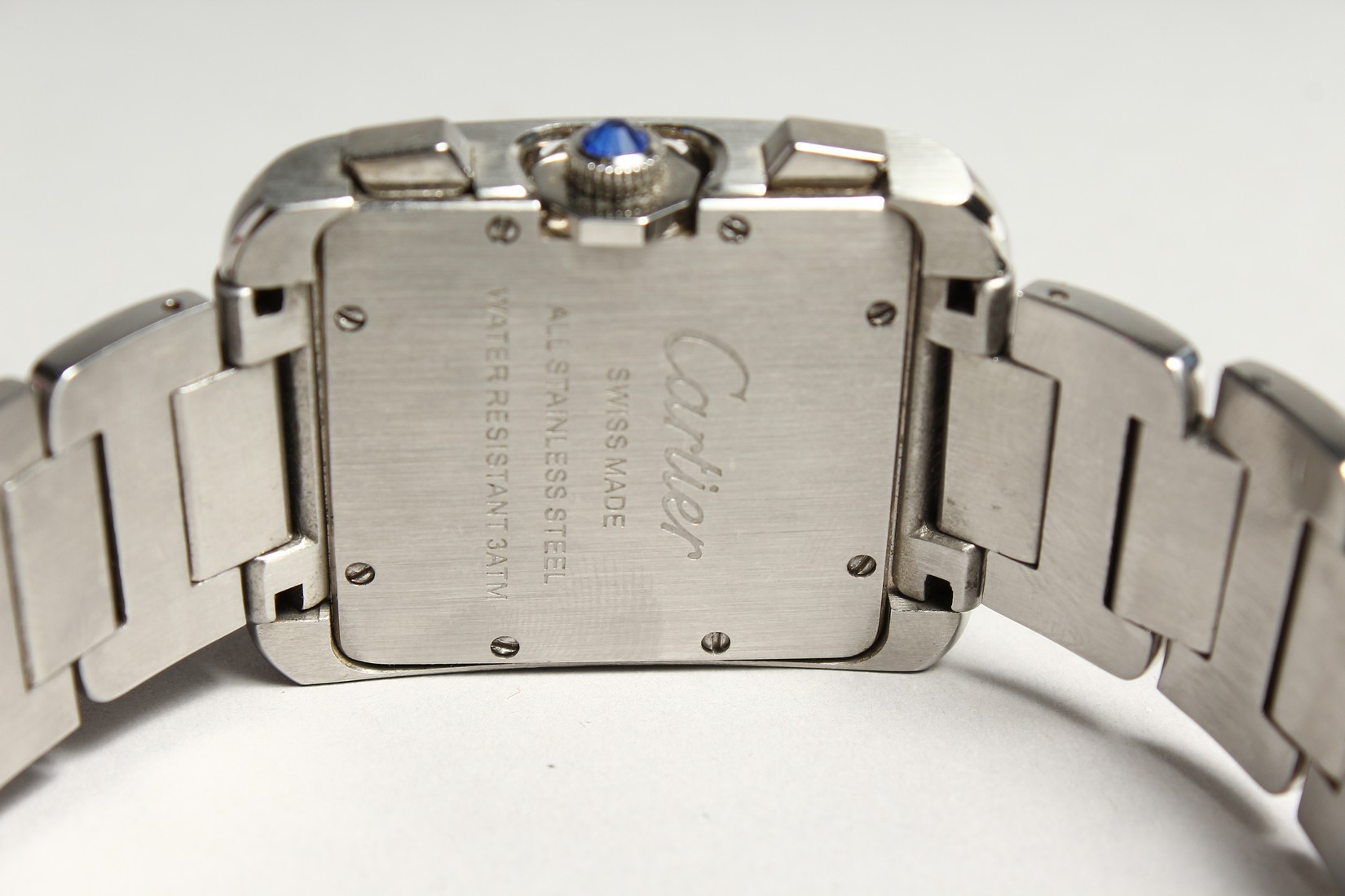 A CARTIER CHRONGRAPIA STAINLESS STEEL WATCH AND BRACELET. - Image 6 of 7