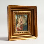 AFTER BOTTICELLI; MADONNA AND CHILD 3ins x 2.25ins