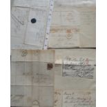 [POSTAL HISTORY] a small q. of 1820's & 30's FREE FRONTS, & 3 letters with Birmingham franks, 1834,5