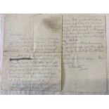[RUSSIAN INTEREST]. 3 pp. a.l.s. by W.R. Martins, Royal Scottish Fusiliers, stationed somewhere near