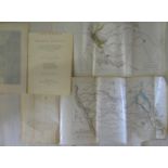 [MAPS] 2 x folding hand-col'd maps on linen, disbound from Southesk's "Saskatchawan and the Rocky