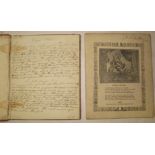 [COOKERY MANUSCRIPTS] an early 19th c. quarter roan album with approx. 14 ff. manuscript recipes;