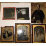 PHOTOGRAPHS, small q of cased portraits, glass slides, etc. (Q).