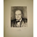 [CHURCHILL] DOWN (Vera) [Portrait of Churchill at the time of his meeting with Roosevelt for the