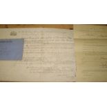 [JERSEY MILITIA] 2 documents (& 1 envelope): a commission and a promotion relating to Lt. or Capt.