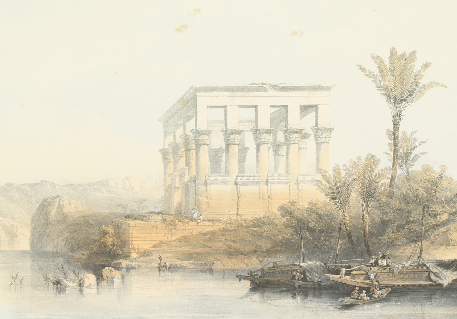 After David Roberts, A pair of photolithographs of Egyptian scenes, 13.25 x 19 . (2).