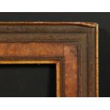 A burr wood veneer and oak frame, rebate size 20 x 24 , 51cm x 61cm.