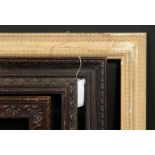 A Dutch style ripple moulded frame, rebate size 17.75 x 21.5 , 45cm x 55cm, along with a group of