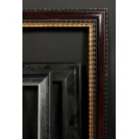 A Dutch style ripple moulded frame, rebate size 24.5 x 32.5 , 62cm x 83cm along with two ebonised