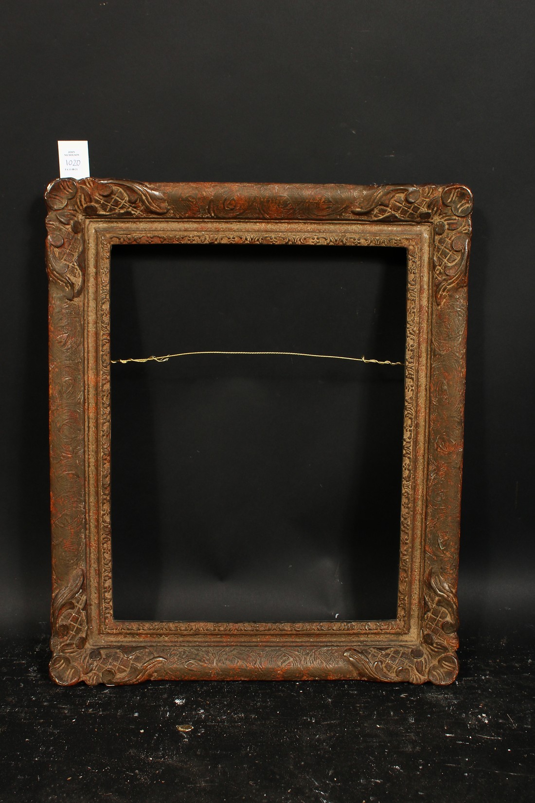 An early 20th century composition frame, rebate size 14 x 18 , 35.5cm x 45.5cm. - Image 2 of 3