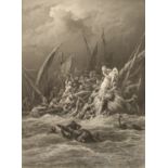 Gustav Dore (1832-1883), The Sea Fight , wood engraving, signed in pencil by the artist and