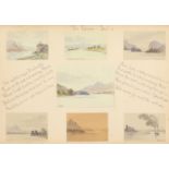English School, c. September 1914, A collection of seven tourist watercolours of scenes on the