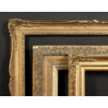 A group of three 19th century and later gilt composition frames, rebate sizes 25 x 30 , 63.5cm x